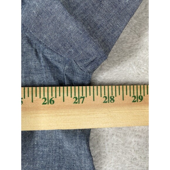NOS Vintage Osh Kosh B'gosh Shirt Men 2XLT Tall Chambray Cotton Blue - Picture 8 of 9
